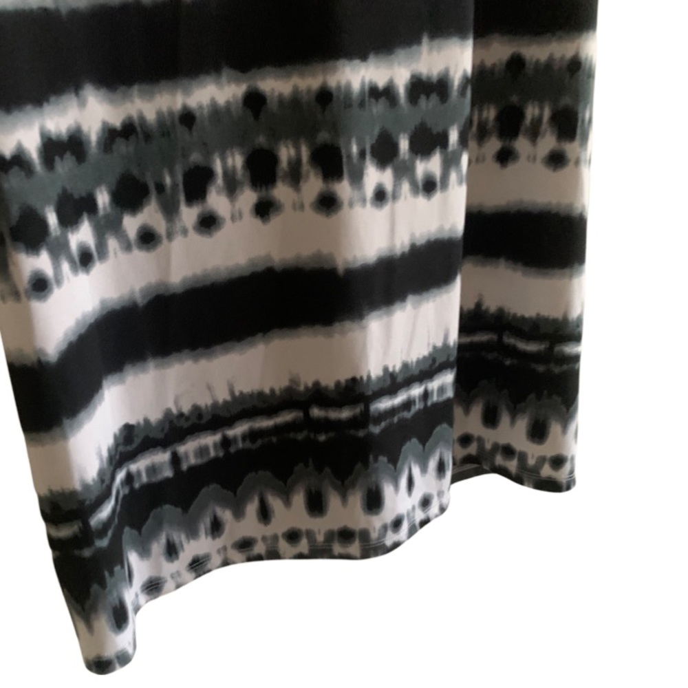Dotti Black White Tie Dye Ethic Pattern Racerback Dress Coverup Size Med - Picture 9 of 15